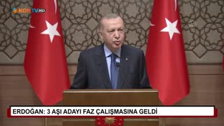 Erdoğan: 3 aşı adayı faz aşamasına geldi