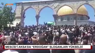 Mescid-i Aksa’da ’Erdoğan’ sloganları yükseldi
