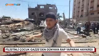 Filistinli çocuk Gazze’den dünyaya rap yaparak haykırdı