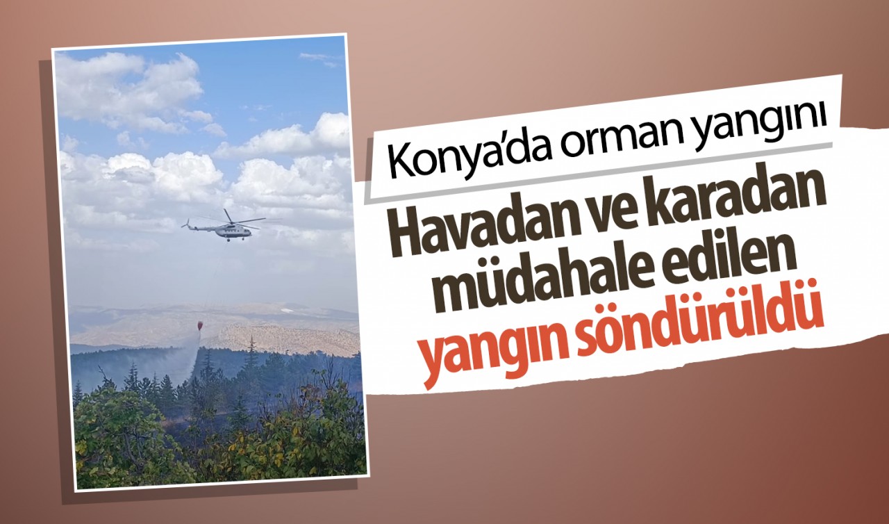 Konya’da orman yangını! Havadan ve karadan müdahale edilen yangın söndürüldü
