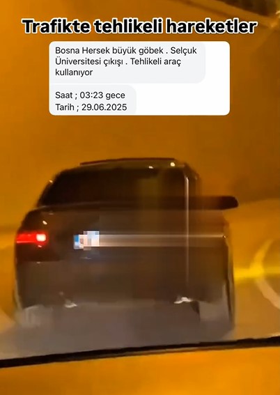 Konya’da trafikteki saygısızlık pahalıya patladı: 15.587 TL ceza