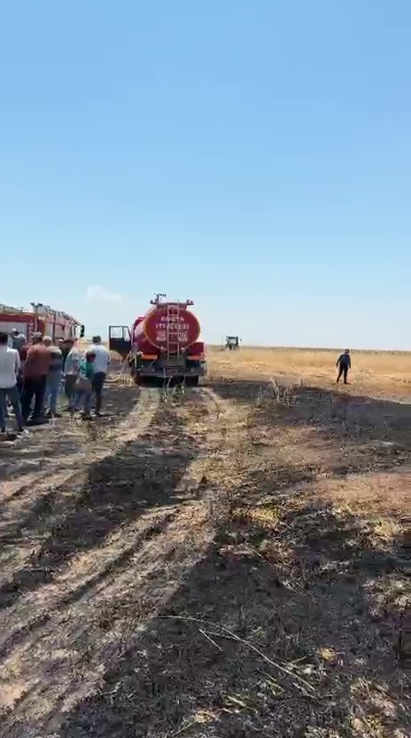 Konya’da sulama kuyusunda patlama! 20 traktörle tarlalar korundu 
