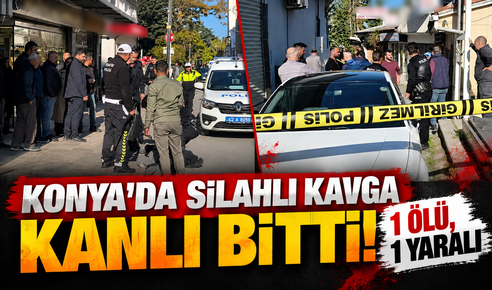 Konya’da silahlı kavga kanlı bitti! 1 ölü, 1 yaralı