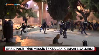 İsrail polisi yine Mescid-i Aksa’daki cemaate saldırdı