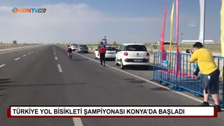 Türkiye yol bisiklet şampiyonası Konya’da başladı