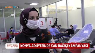 Konya Adliyesinde kan bağışı kampanyası