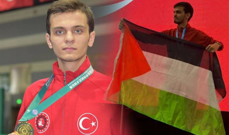 Filistin bayrağı açan Türk sporcuya ’madalyanı alırız’ tehdidi