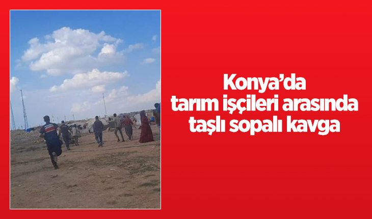 Konya’da tarım işçileri arasında taşlı sopalı kavga