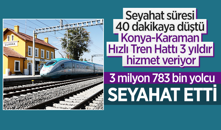 Seyahat süresi 40 dakikaya düştü: Konya-Karaman Hızlı Tren Hattı 3 yıldır hizmet veriyor