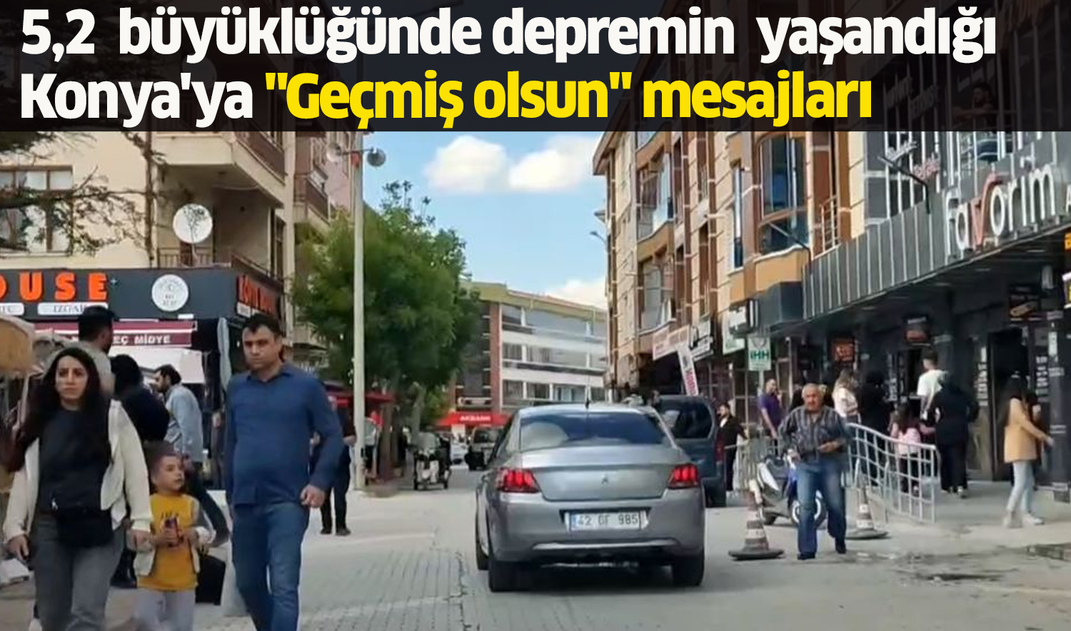 5,2 büyüklüğünde depremin yaşandığı Konya’ya “Geçmiş olsun“ mesajları