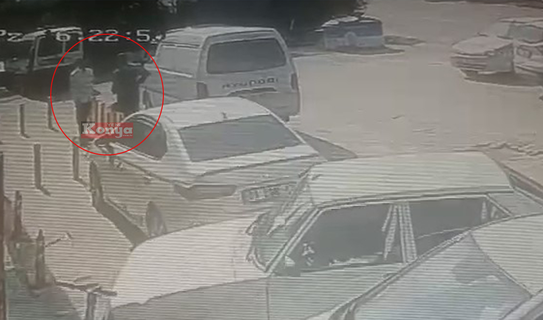 Konya’da silahlı saldırı anı kameraya yansıdı! 