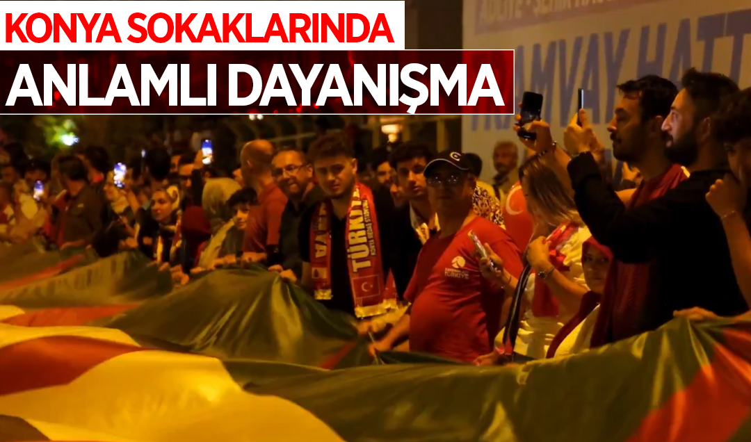 Konya sokaklarında milli maç öncesi anlamlı dayanışma