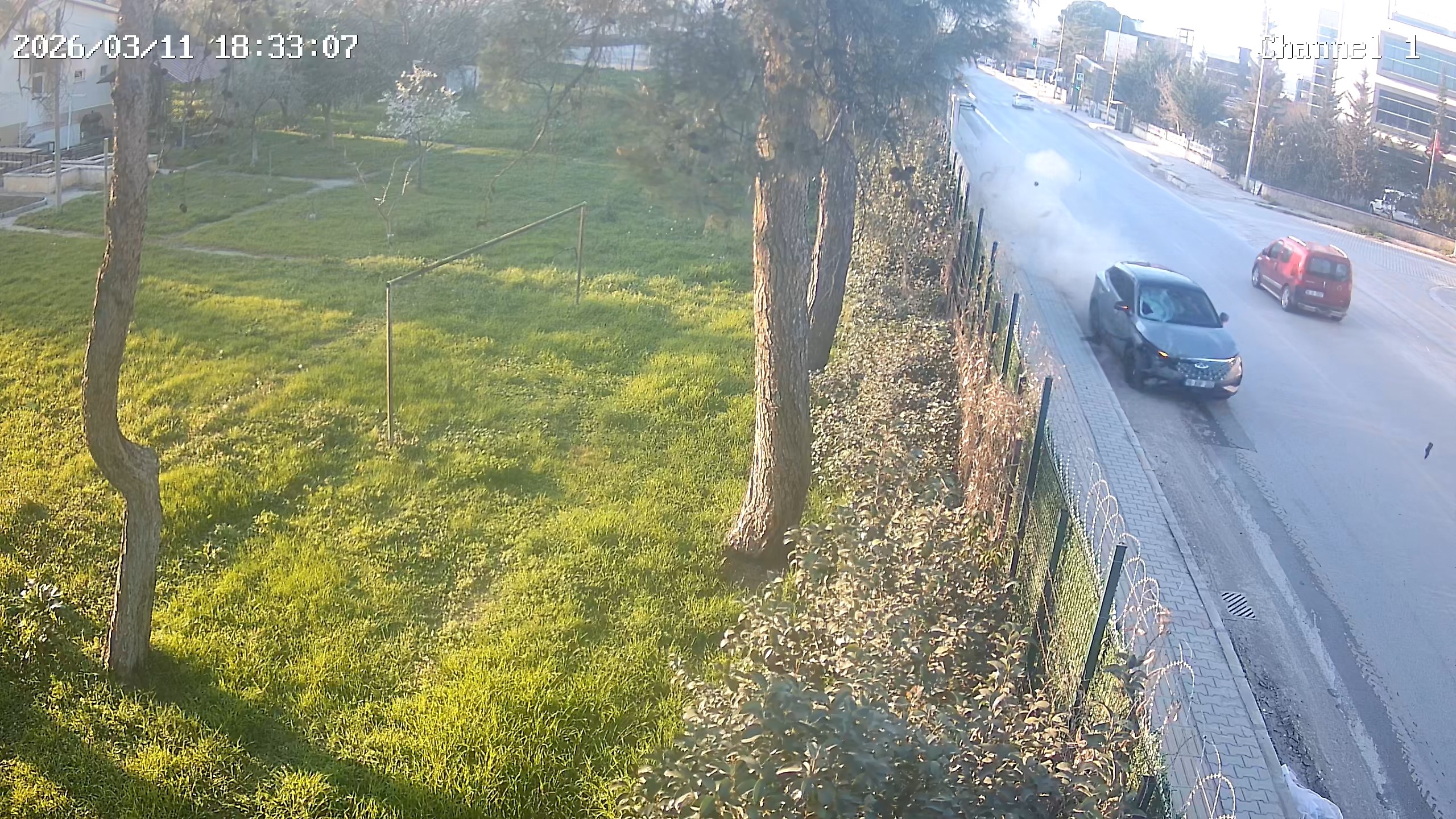 Cinayet gibi kaza güvenlik kamerasında