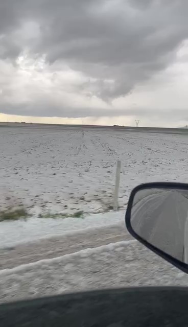 Konya’da şiddetli yağış ve dolu! Tarlalar sular altında kaldı