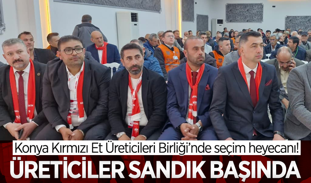 Konya Kırmızı Et Üreticileri Birliği’nde seçim heyecanı! Üreticiler sandık başında