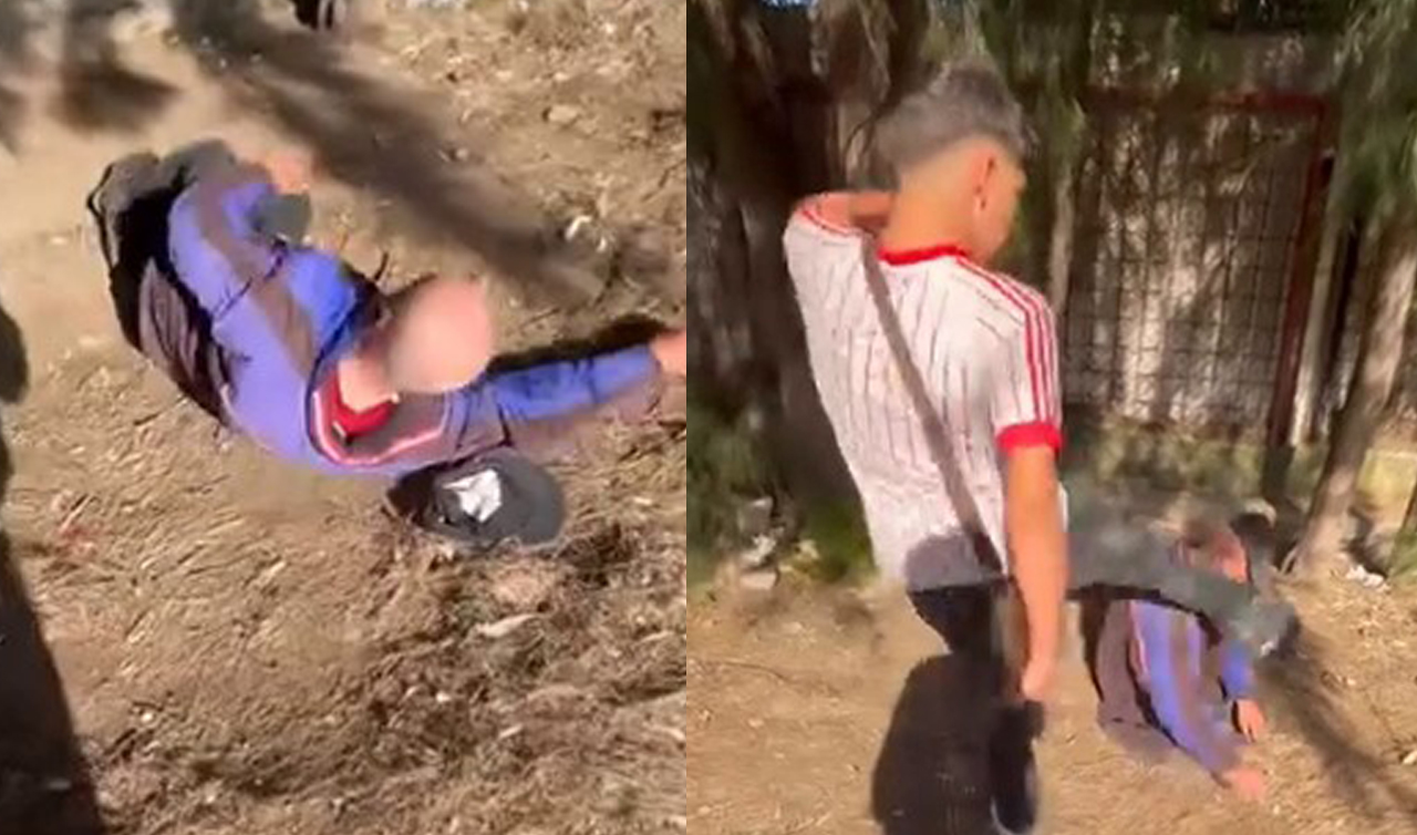 Sokakta uyuyan yaşlı adamın yüzüne tekme atıp sosyal medyada paylaştılar