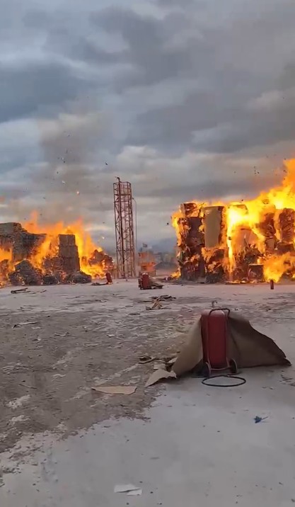 Konya Ereğli kağıt fabrikasında yangın