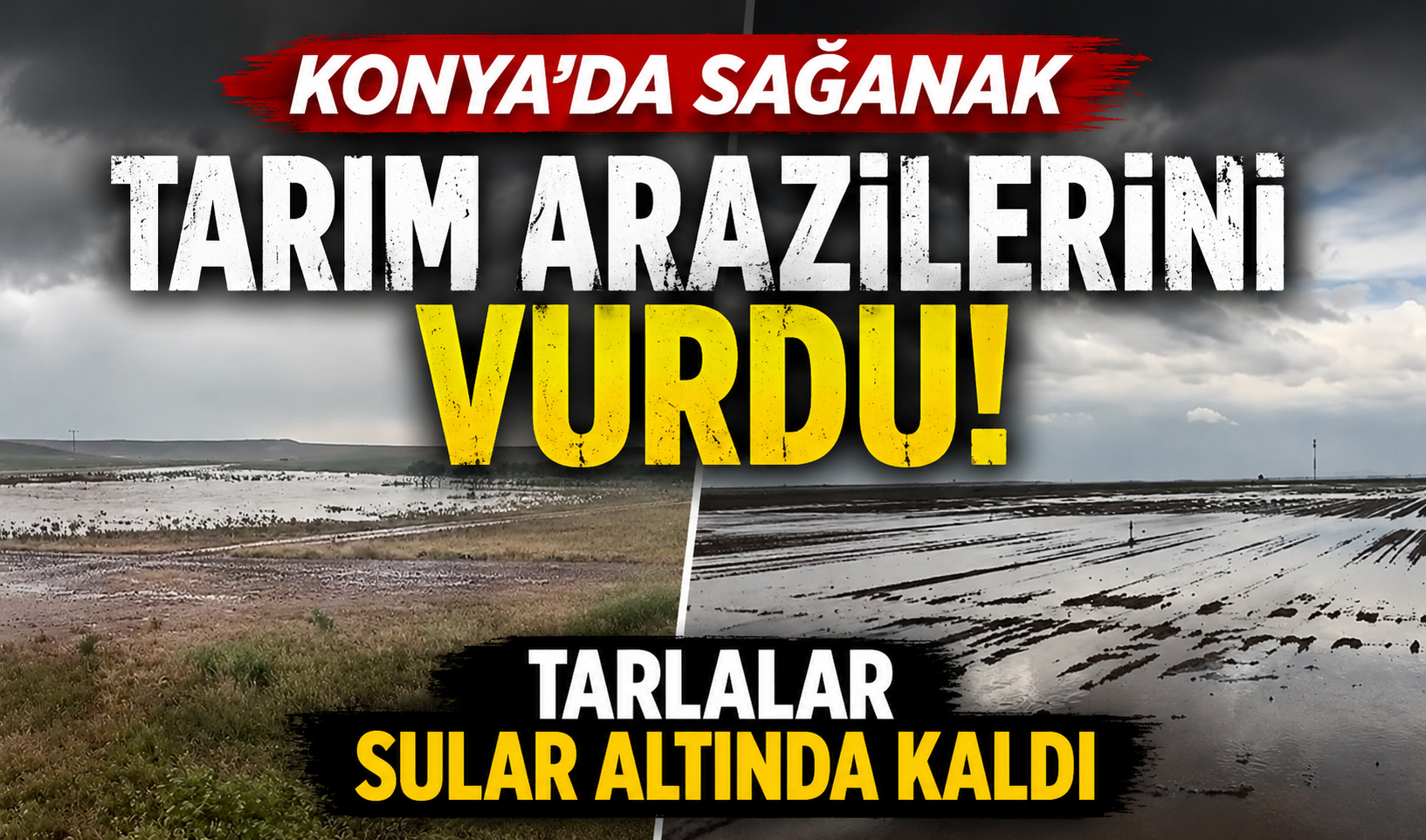 Konya’da sağanak tarım arazilerini vurdu! Tarlalar sular altında kaldı