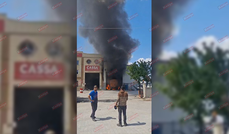 Konya Organize Sanayi Sitesinde yangın! Alevler kısa sürede büyüdü