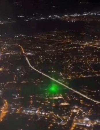 Konya uçağına lazer tutuldu!