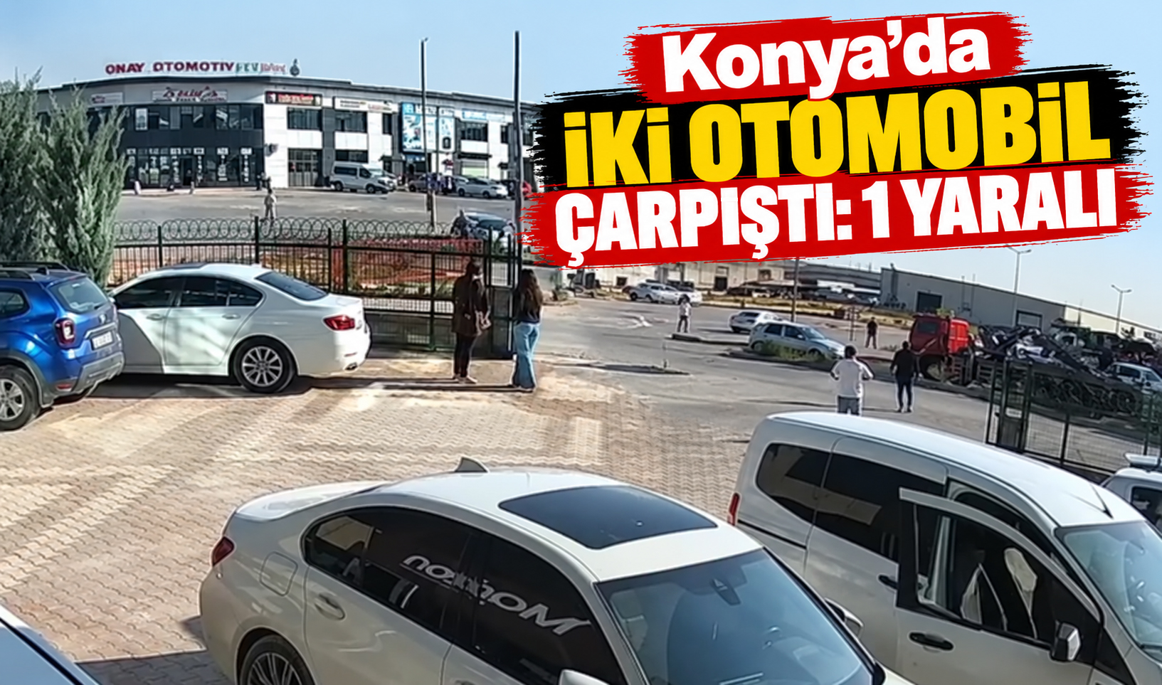 Konya’da iki otomobil çarpıştı: 1 yaralı